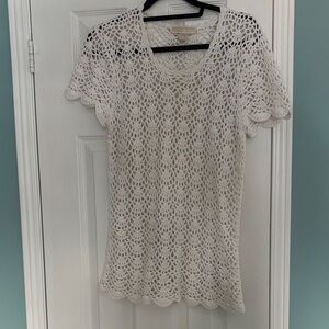 Michael Kors Ivory Crochet Top